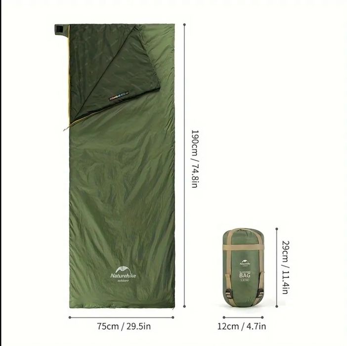 Спальник Naturehike LW180 літній зелений