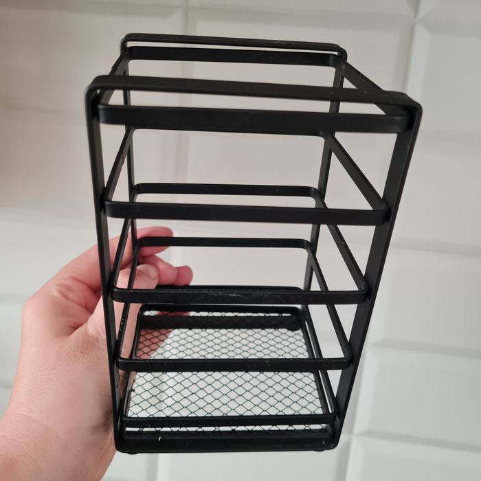 Pojemnik ociekacz na sztućce przybory kuchenne loft czarny mat Nowy