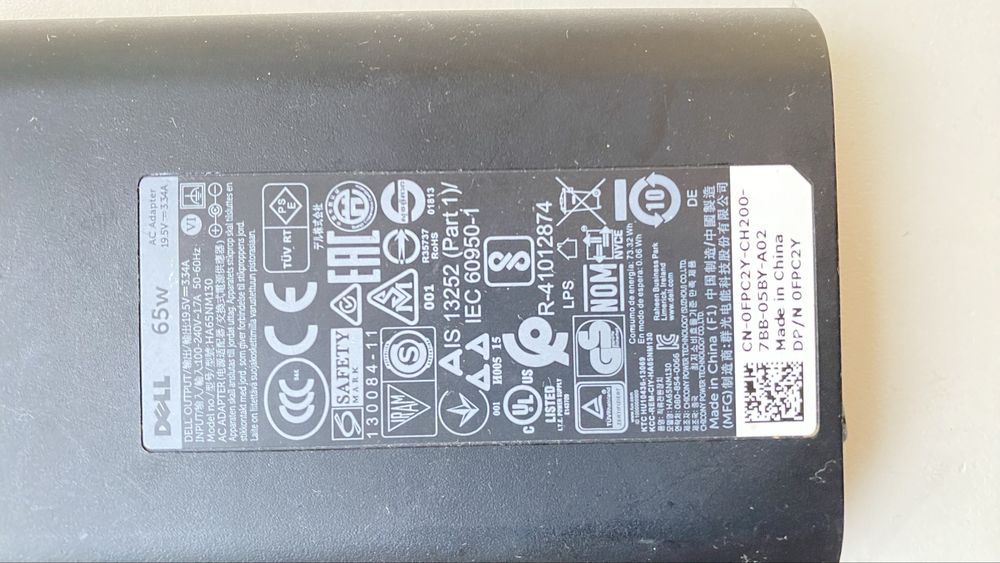 Зарядное для ноутбука Dell65w 19.5v