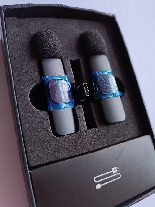 Професійний бездротовий петличний мікрофон, набір 2 шт. для Type-C