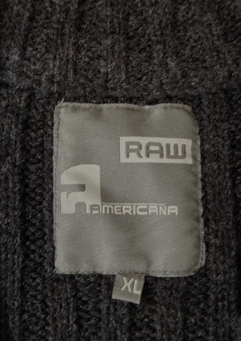 Stylowy Grafitowy Szary Sweter Damski G-Star Raw XL Half-zip stan Idea