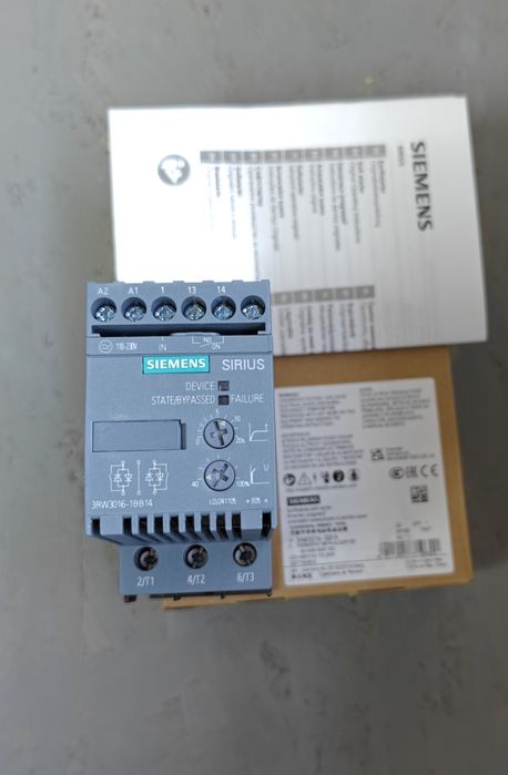 Устройство плавного пуска Siemens SIRIUS 3RW3016-1BB14 • 9A, 4 кВт