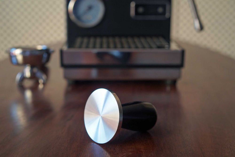 Original Profitec 58mm stainless steel tamper (black handle)
