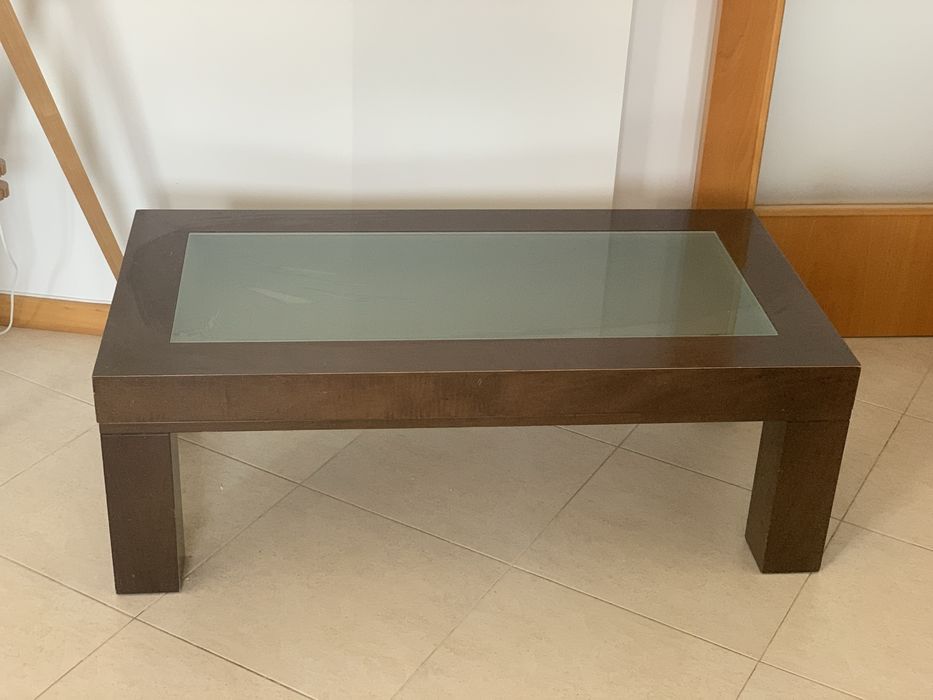 Mesa de centro madeira elevável wengue