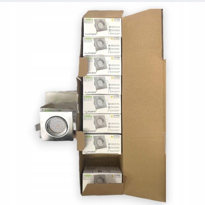 LED wpuszczany Spot 4W 83x83mm IP44 2700K 9 szt.