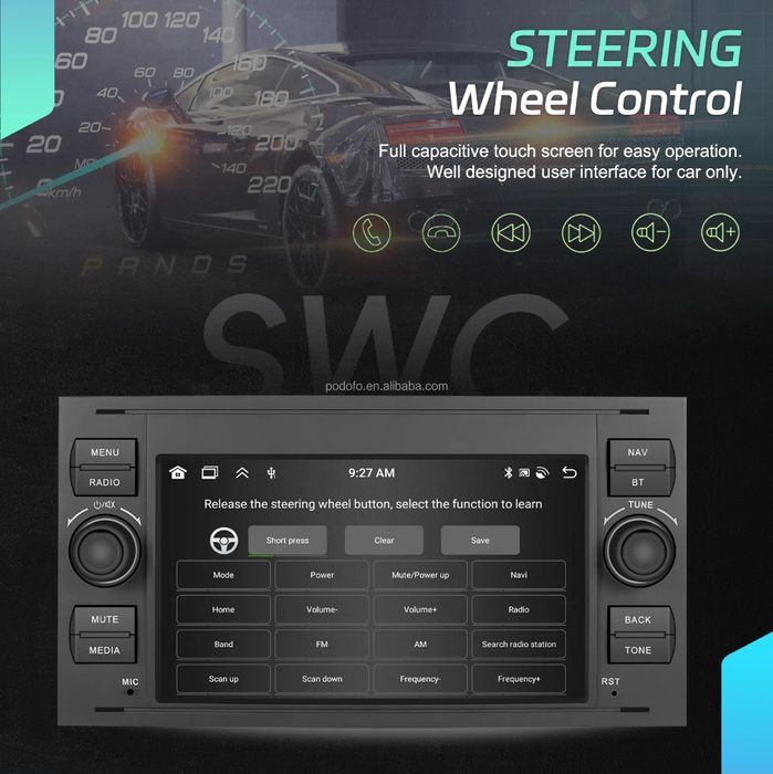 Rádio Android 13 Ford Focus Fiesta Galaxy Mondeo 4/64GB Carplay GPS