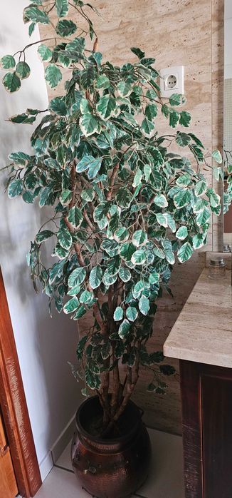 Planta artificial de interior + vaso de estanho ( opcional)