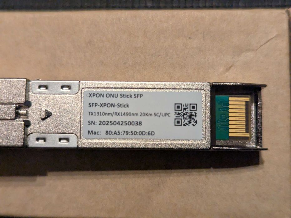 SFP XPON (GPON + EPON) ONU (ONT) термінал 1310nm/1490nm DM 20km модуль