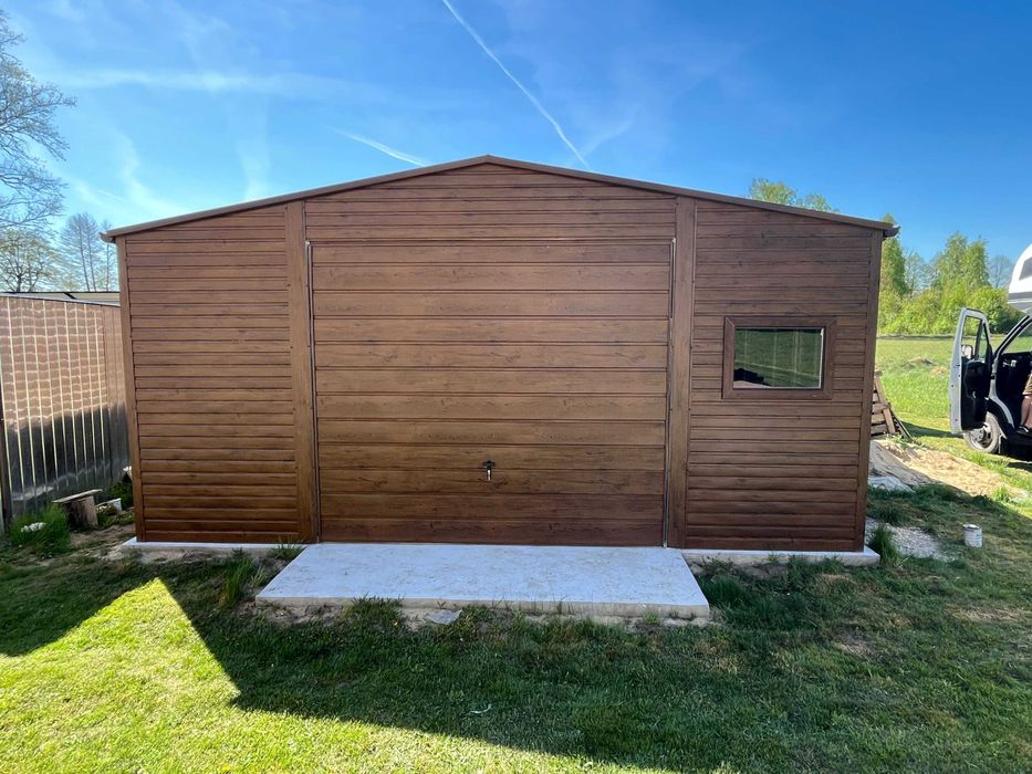 Garaż blaszany Blaszak 6x6 Dach Dwuspadowy