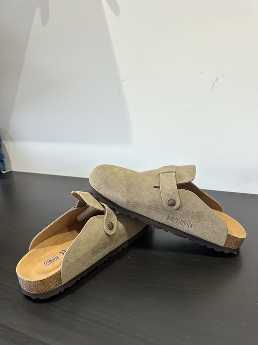 Birkenstock Boston Suede Taupe/Stone - Novas - 43
