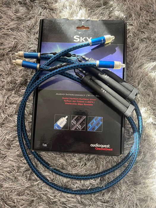 AudioQuest Sky 1,0 m RCA TOP Hi End okazja! Jedyny taki, komplet!