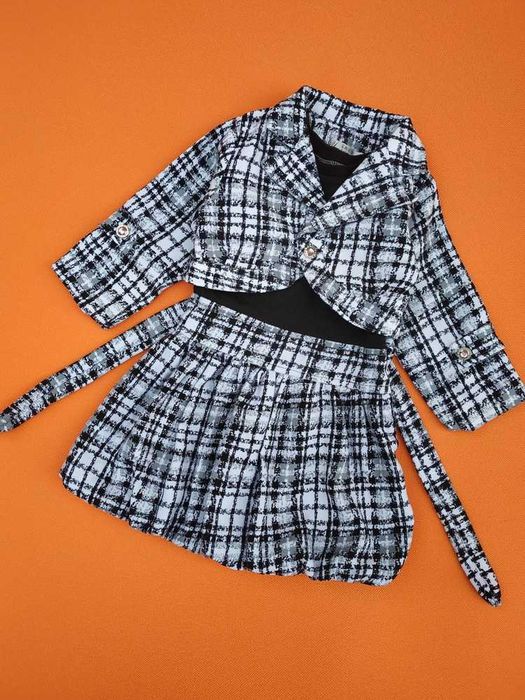 Тёплое платье с болеро на 3-4 года