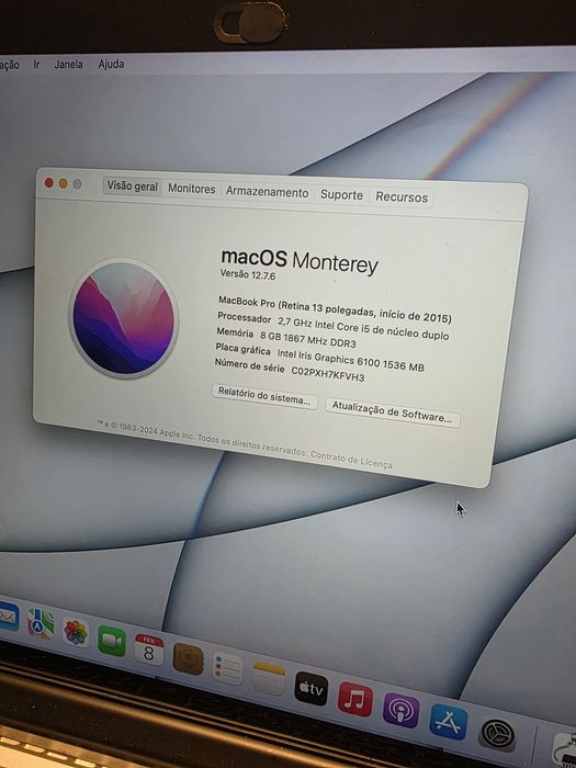 MacBook Pro 2015 8GB 1TB SSD. Troca/Retoma. Acessórios originais