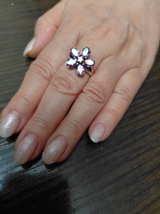 Каблучка срібна 925(кольцо,перстень,серьги)сережки 17-18,5