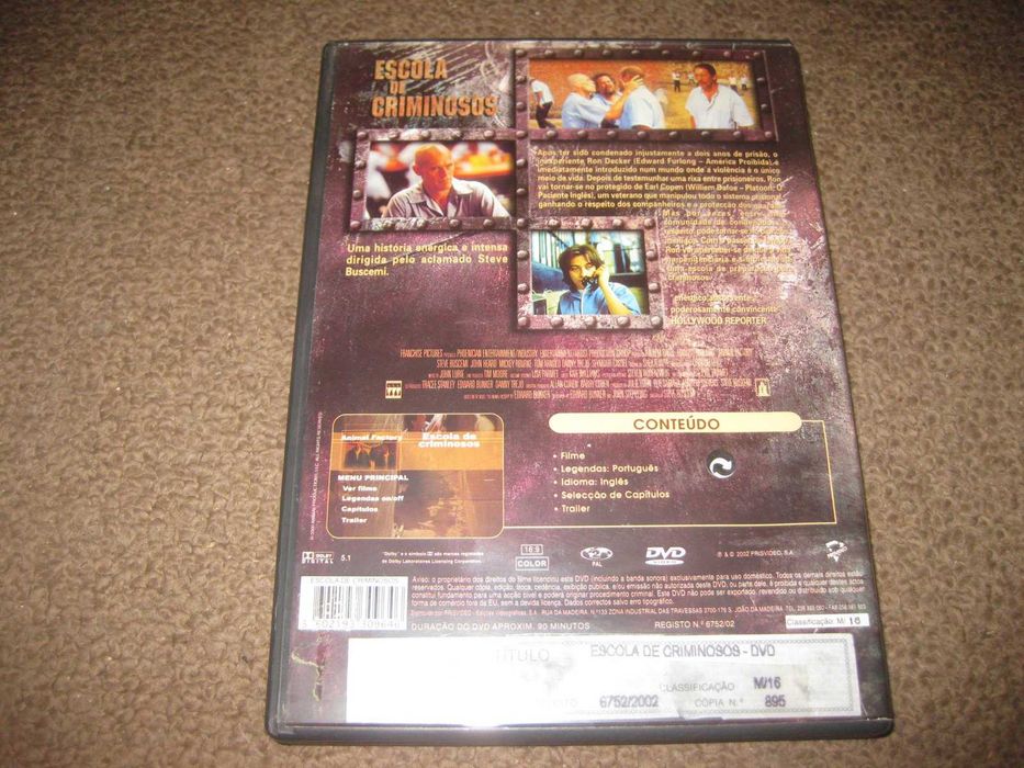 DVD "Escola de Criminosos" com Willem Dafoe