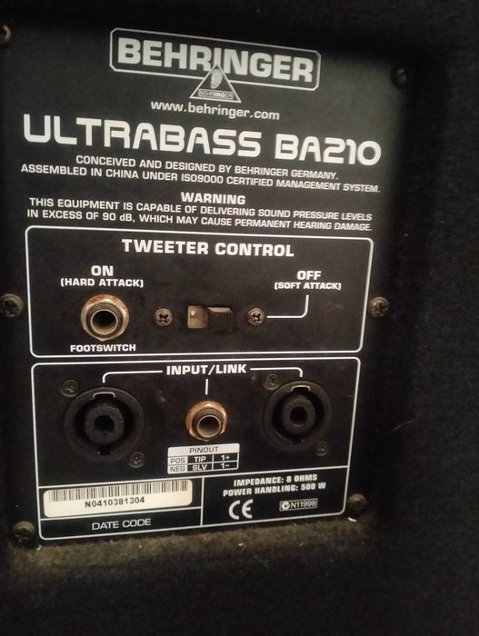 Amplificador baixo + coluna 500w