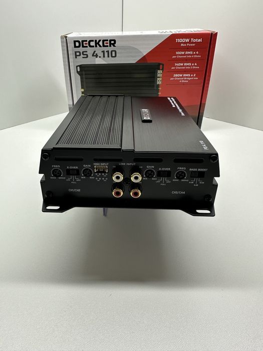 Автомобільний 4-х канальний підсилювач DECKER PS 4.110 Новий