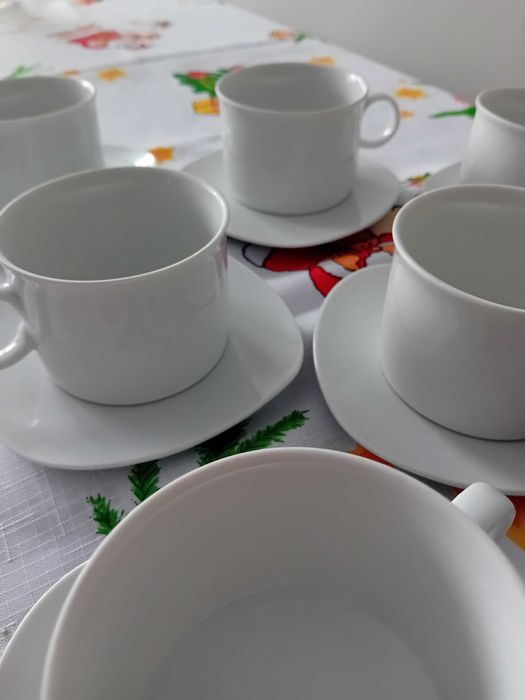 Tanio Porcelanowe filiżanki Friesland i spodki Wan Wel plus 1 gratis