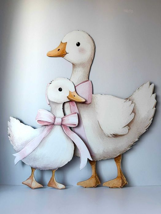 figurki wielkoformatow dekoracje ścianki balonowe nadruk UV gęś kaczki