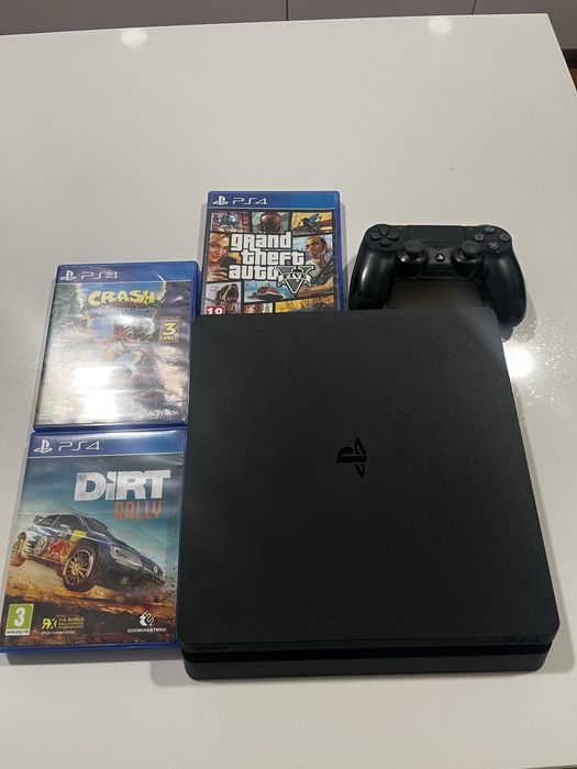 playstation 4 + 1 comando + jogos