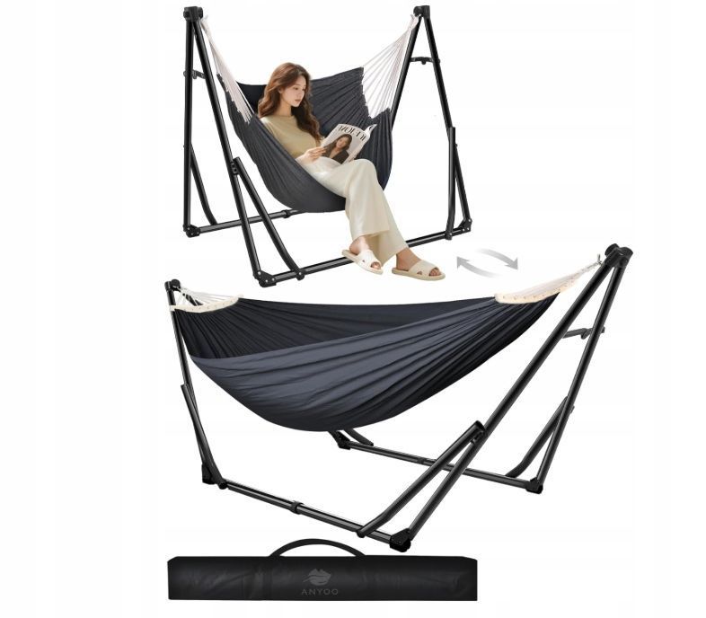 Anyoo 2 W 1 Hamak I Fotel Bujany Ze Składanym Powystawowy