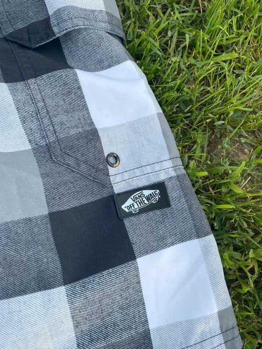 Spodenki męskie w kratę Vans czarny biały skate swim L 34 grey