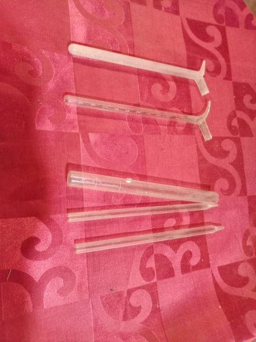 Tubos de testes de azeite com marca