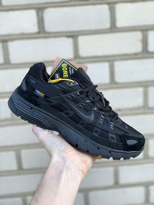 р. 44 | Кросівки Nike P-6000 Cordura All Black — Чоловічі Найк П-6000 чорні, водонепроникні, замшеві, на осінь