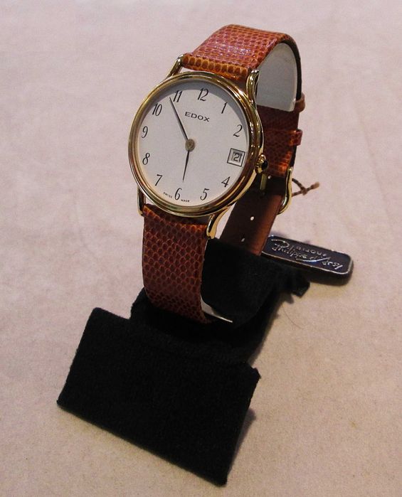 Antigo Relógio de Pulso EDOX c/ Mov. Mecânico - 1980 NOVO Stock Antigo