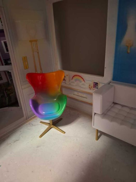 Rainbow High House Ogromny Drewniany Domek dla lalek z wyposażeniem