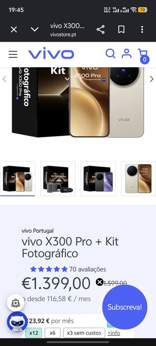 Vivo x300 pro kit fotográfico