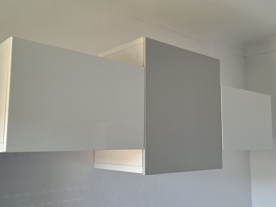Conjunto de 2 móveis branco/cinza