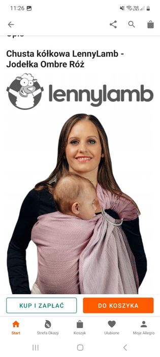 chusta kółkowa lenny lamb jodełka ombre