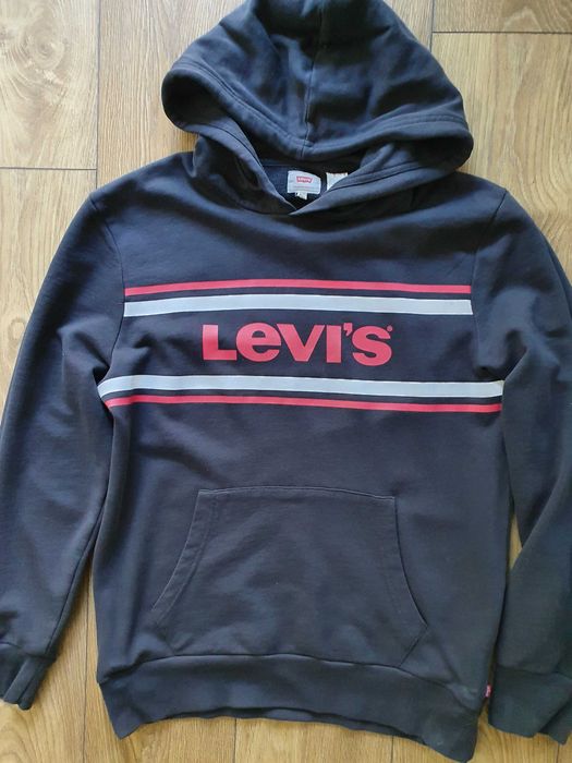 Retro bluza z kapturem kangurka Levi's rozm. M antracyt Levi's