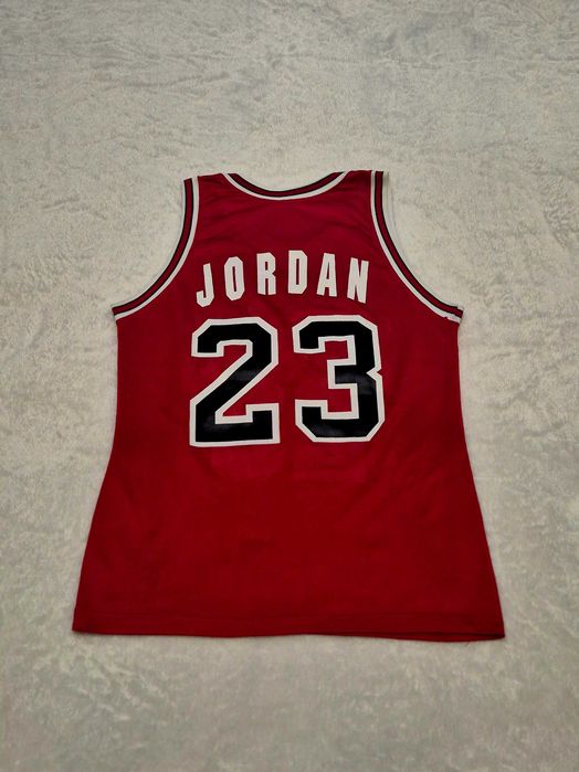вінтажна червона баскетбольна майка Champion/Michael Jordan Chicago Bulls Jersey