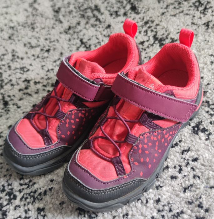 Дитячі туристичні кросівки на липучках mh120 low  kid girl  фіолетово-