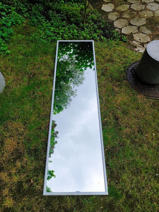 Lustro wiszące - srebrna ramka