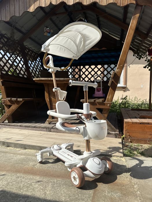 Дитячий самокат 4 в 1 з сидінням та регульованою батьківською ручкою