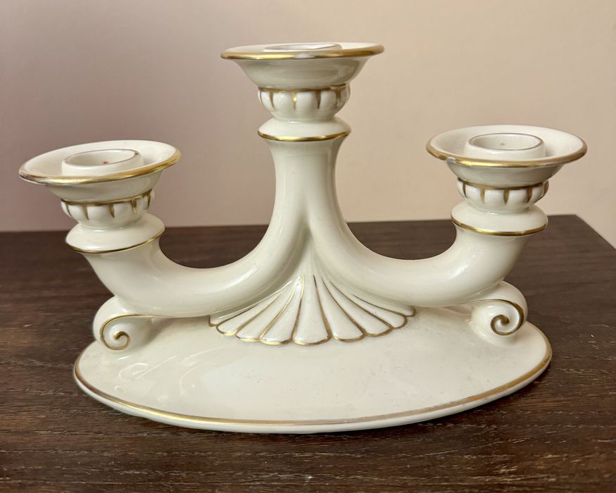 Swiecznik porcelanowy antyk firma waldershof