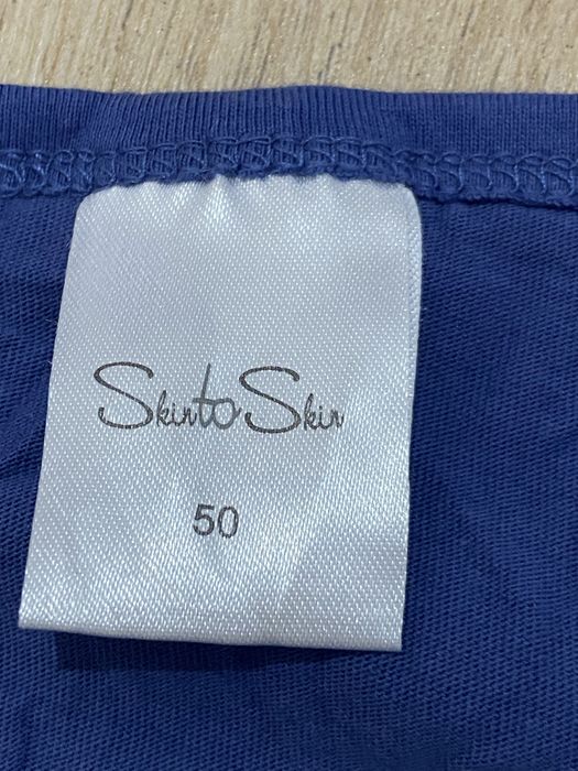 Skin to skin niebieska 5XL 50 bluzka damska bawełna plus size