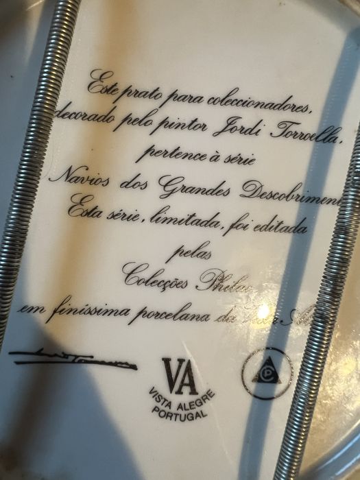 Vista Alegre 6 Pratos Coleção Navios Descobrimentos