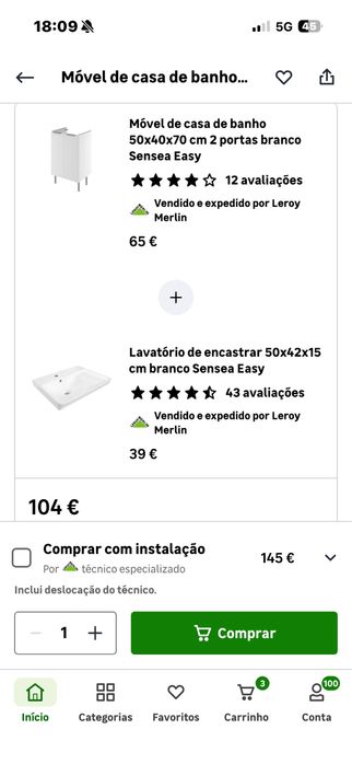Movel de casa de banho com lavatório
