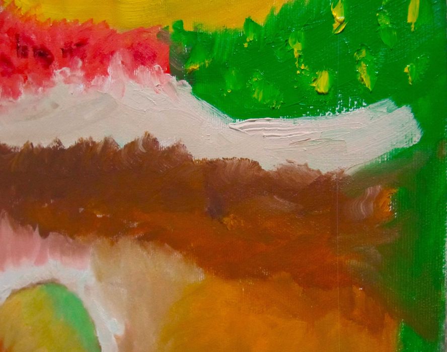 Quadro pintado a óleo,por cega