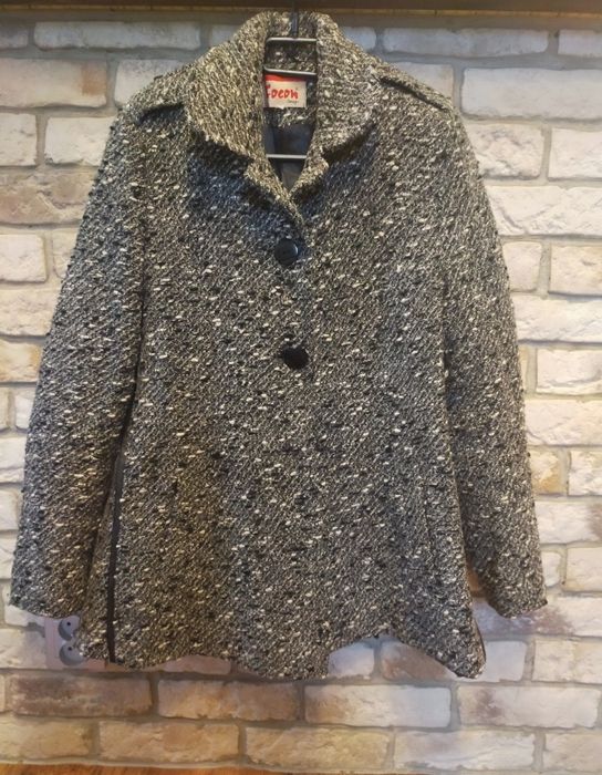 Damski, szary płaszcz