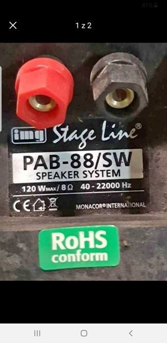 Głośnik IMG Stage Line PAB-88/SW Wall speaker 120 W czarny z uchwytem