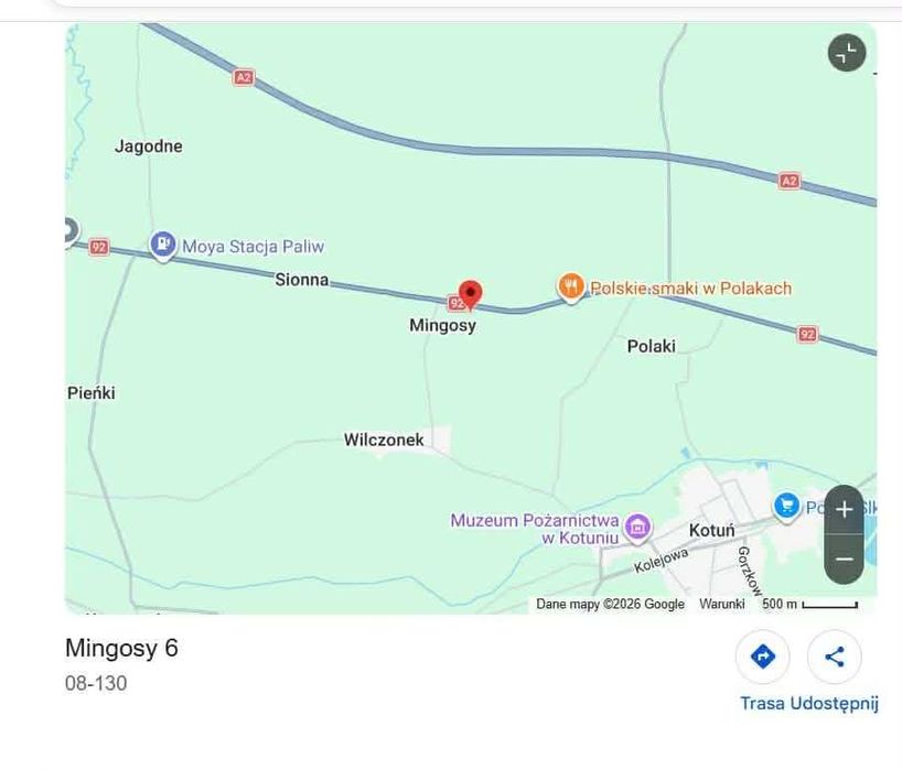 Działka budowlana - MINGOSY