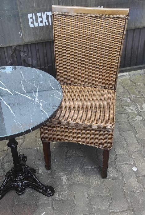 Komplet zestaw mebli ogrodowych mosiężny stół marmur