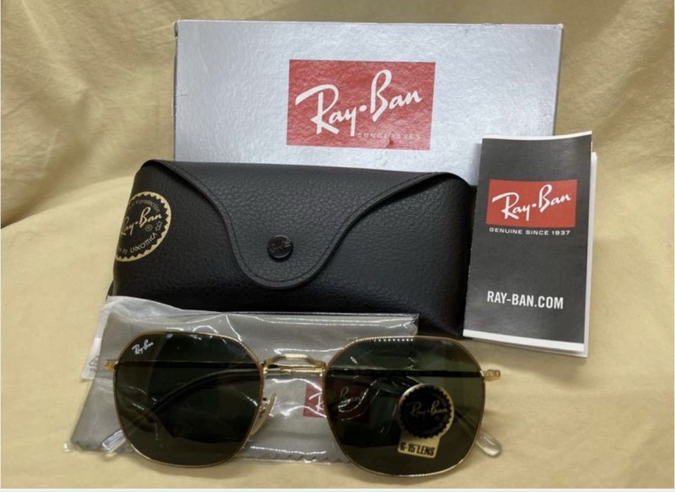 Сонцезахисні окуляри Ray-Ban Jim RB 3694 001/31 53mm TINDED GREEN золотисті зелене скло Lucottica
