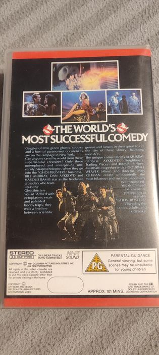 Pogromcy Duchów, Ghostbusters, kaseta VHS