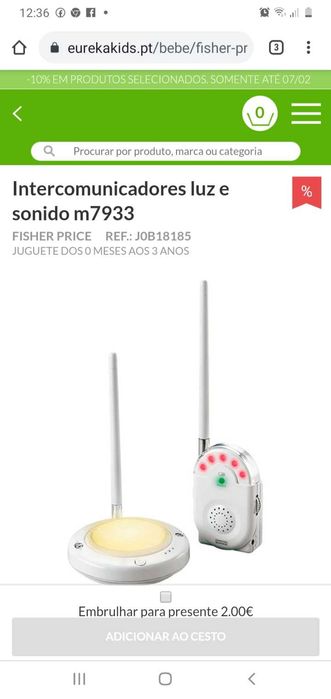 Intercomunicador com luz da Fisher.Price